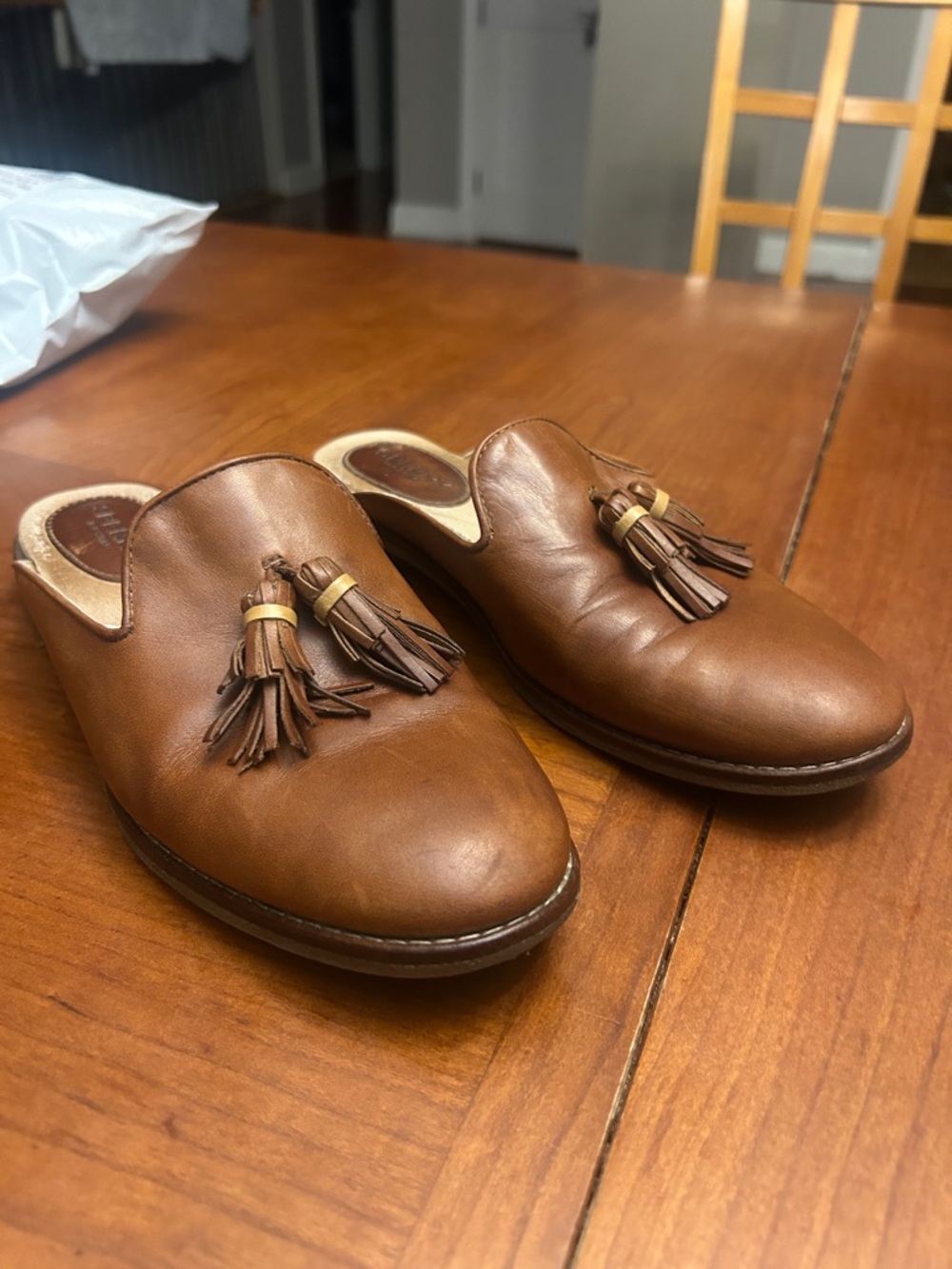 Sperry Seaport Levy Tassel Slip On Leather Mules 8.5